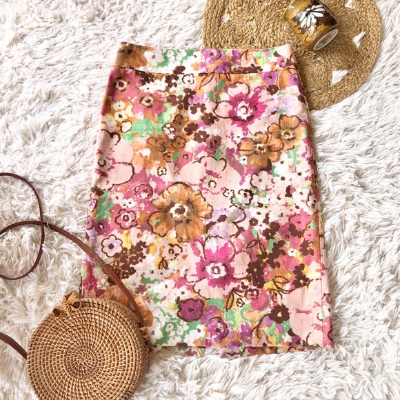 J. Crew Dresses & Skirts - J. Crew Watercolor Floral Pencil Skirt 2